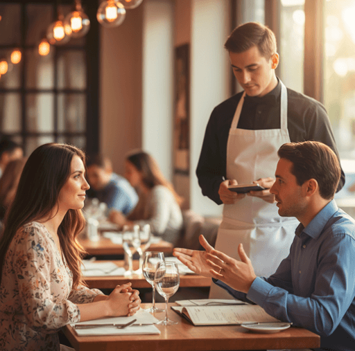 at the restaurant